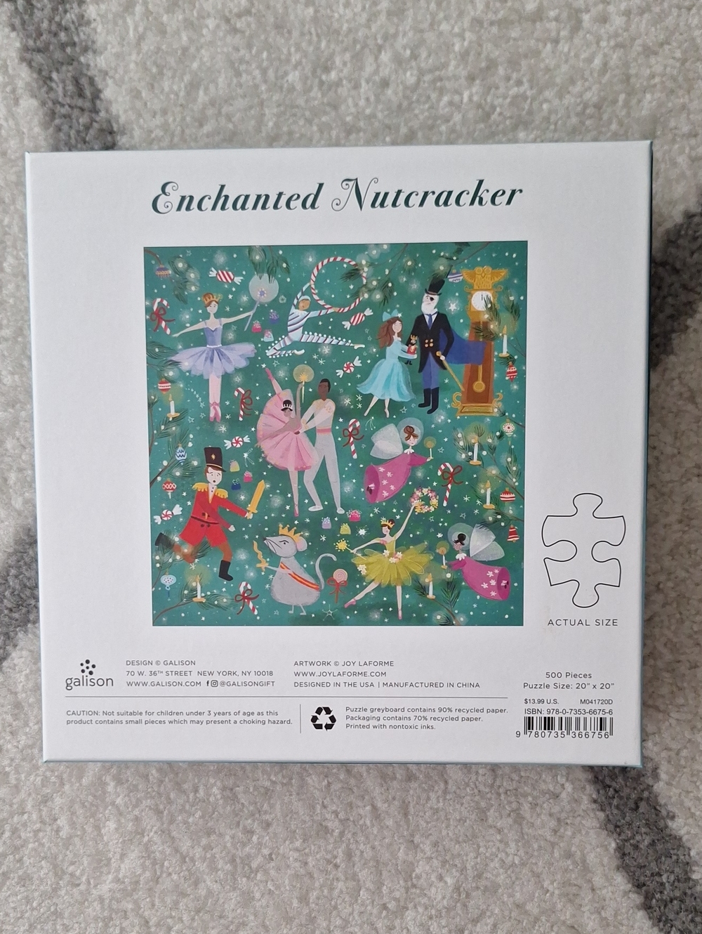 NEW Galison Nutcracker Ballet 500 Piece Puzzle - Picture 2 of 3